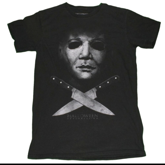 Michael Myers MD Black Halloween Resurrection T-shirt - Picture 1 of 8